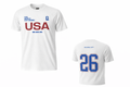 USA White Fan Tee